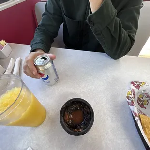 Salsa and drink