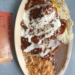 a plate of mexican food