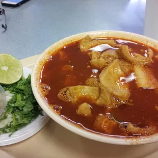 Menudo with tha pata for flavor