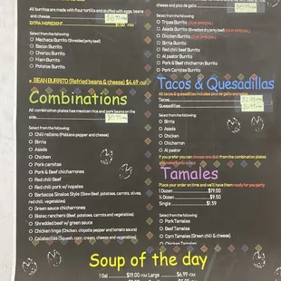 Su menú que puede encontrar en su tienda preferida