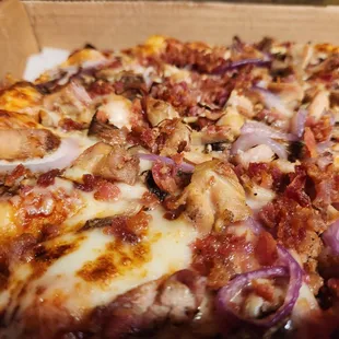 BBQ Chicken with little or no BBQ Sauce.