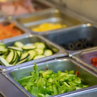 Only the freshest toppings for our pizzas!