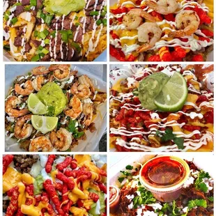 a variety of mexican food