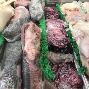 a variety of meats
