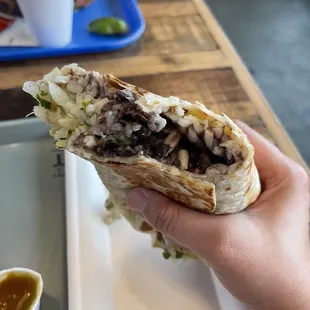 Bean and cheese burrito