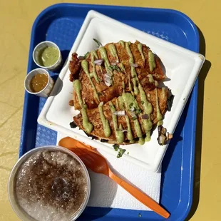 Asada and Al pastor quesitacos and arroz con leche-all of it was delicious and put me in a coma