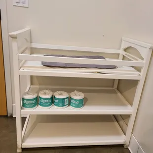 changing table in the restroom