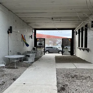 Outside