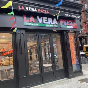 the front of the restaurant