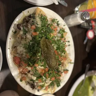 Carne asada nachos