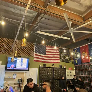 They have about 3 tvs here.