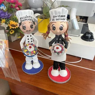 a couple of figurines