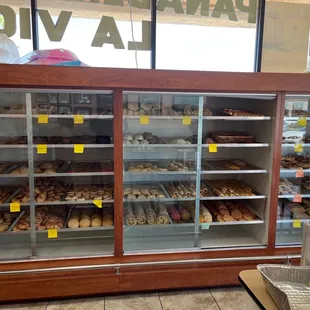a display of baked goods