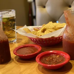 a variety of condiments on a table