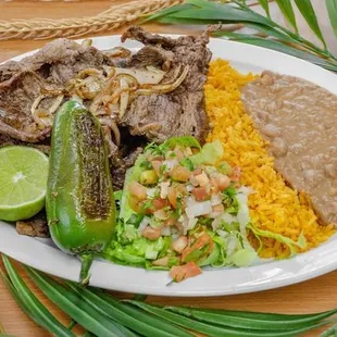 Carne Asada Combo Plate