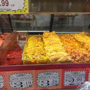Marinated meat selection