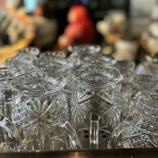 Glassware for espresso. Sophisticated