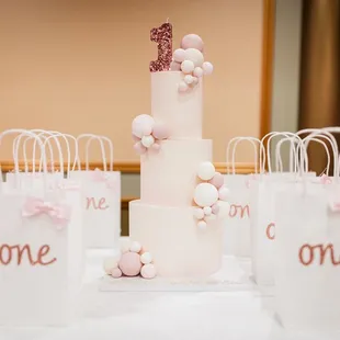 First birthday cake - delicious Meyer lemon cake (photo courtesy of Tyler Vu Photography).