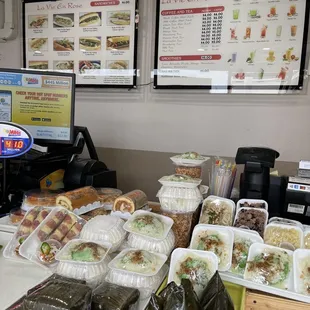 a variety of food items