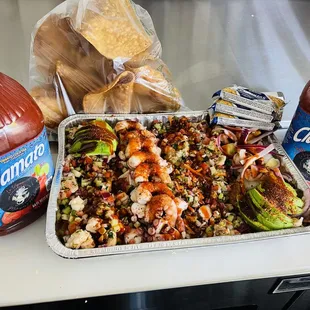 Charola mixta clamatos preparados