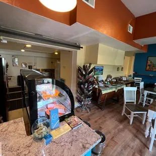 the kitchen and dining area