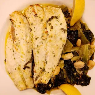 Oven roasted branzino