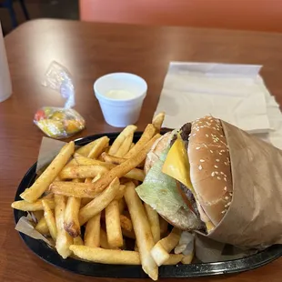 Double Cheeseburger &amp; French Fries