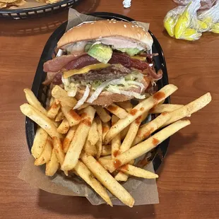 Avocado Bacon Cheeseburger