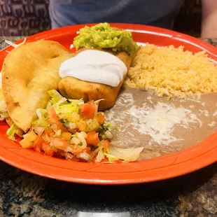 Chimichanga &amp; Taco Dinner