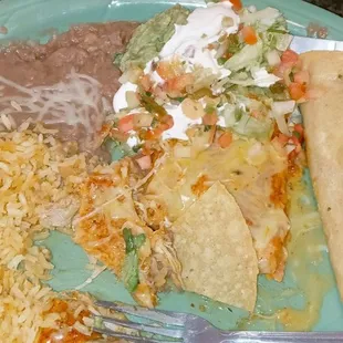 Chicken Enchiladas and chicken Tamales!!! Always hits the spot!!!