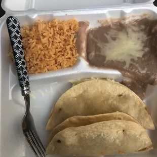 #14 2 chicken tacos on crunchy shells