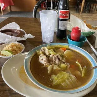 Chicken soup it was scrumptious