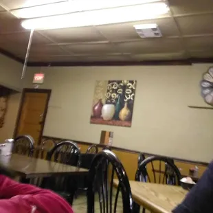 Plenty of seating area and lots of art on the wall.  Makes you feel very welcome.