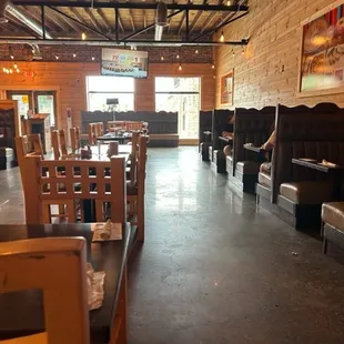 the inside of a restaurant