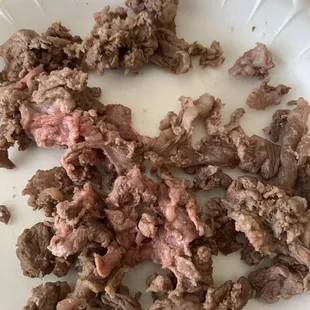 a plate of meat