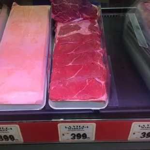 a display of meat