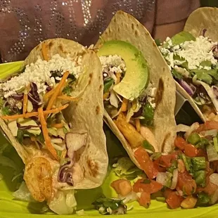 Shrimp &amp; avocado tacos