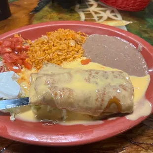 Chimichanga Dinner Plate