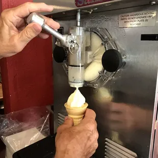 Complimentary ice cream cone