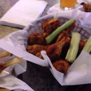 Wings   with a side of fries not in pic