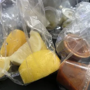 Lemons &amp; Red Sauce Green Sauce