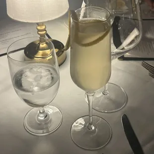 Great French 75, excellent lemon twist