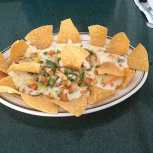 Vegetarian nachos supreme