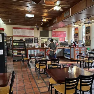 Inside restaurant