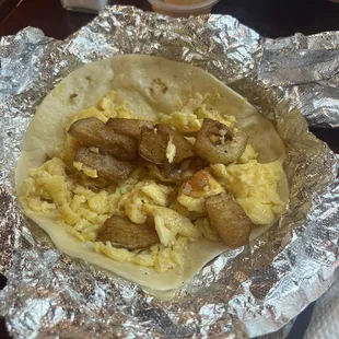 Potato and Egg Taco