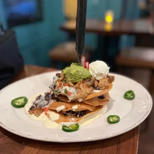 nachos la villita w/ pollo asada