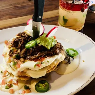 Nachos la Villita with birtia