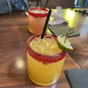 Mango and strawberry margarita