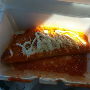 I had the chicken enchiladas. They were quite big and flavorful. I have to come again to try some other dishes.