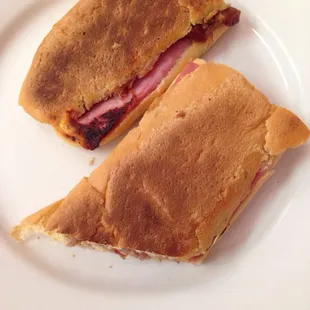 Delicious Cubano sandwiches! Better than the ones you&apos;ll find in Miami! Add a little mayo for extra flavor ;)